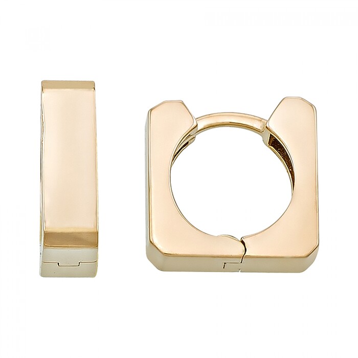 Arnigold - 13 mm Çaplı Sarı Altın Küpe 14 Ayar