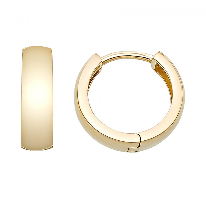 Arnigold - 13 mm Çaplı Sarı Altın Küpe 14 Ayar