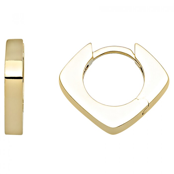 Arnigold - 13 mm Çaplı Sarı Altın Küpe 14 Ayar