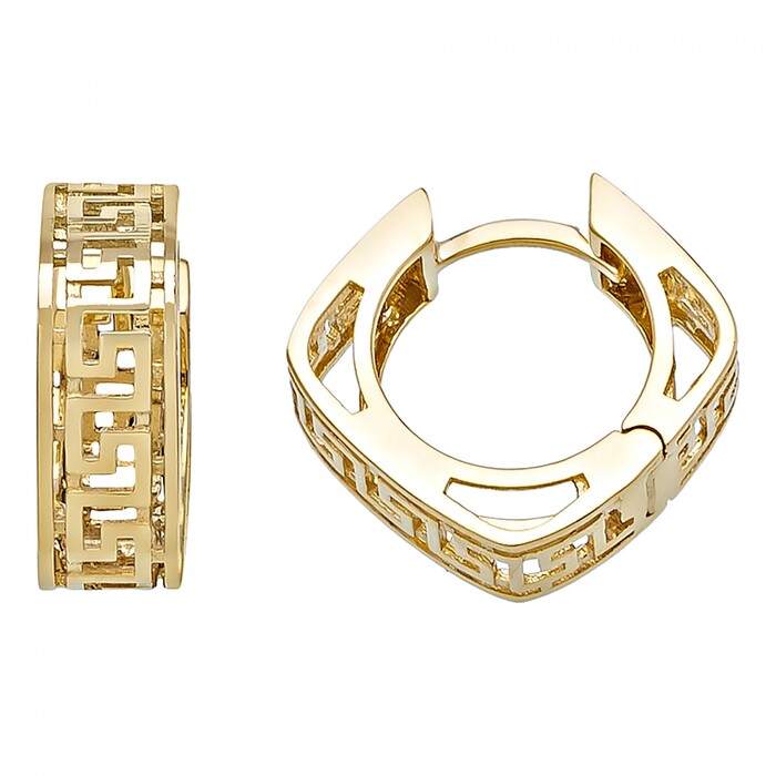 Arnigold - 15 mm Çaplı Sarı Altın Küpe 14 Ayar