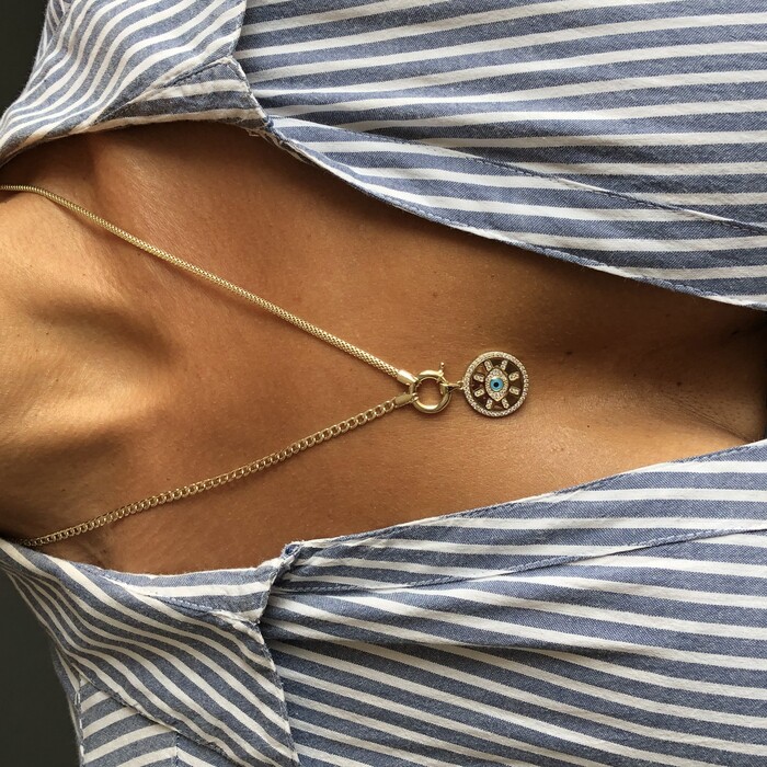 Arnigold - BluEye 14 Ayar Göz Altın Kolye