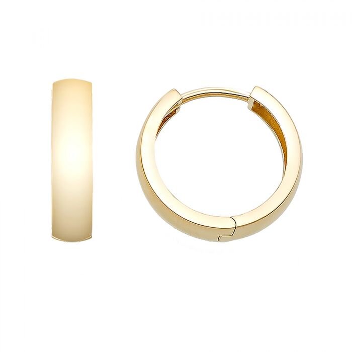 13 MM DIAMETER YELLOW GOLD EARRING 14K