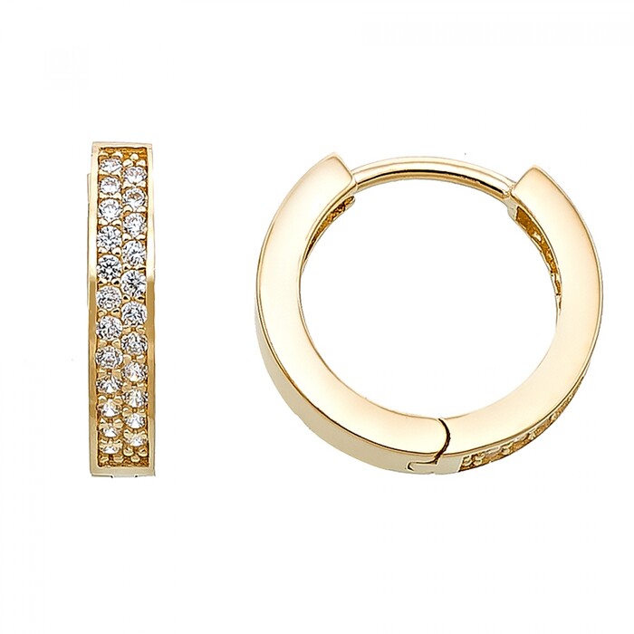 Arnigold - 13 MM DIAMETER YELLOW GOLD EARRING 14K