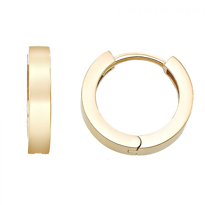 13 MM DIAMETER YELLOW GOLD EARRING 14K