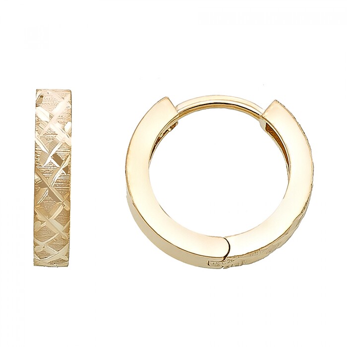 Arnigold - 13 MM DIAMETER YELLOW GOLD EARRING 14K