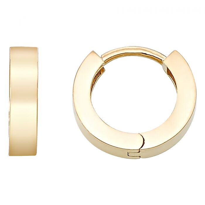 13 MM DIAMETER YELLOW GOLD EARRING 14K