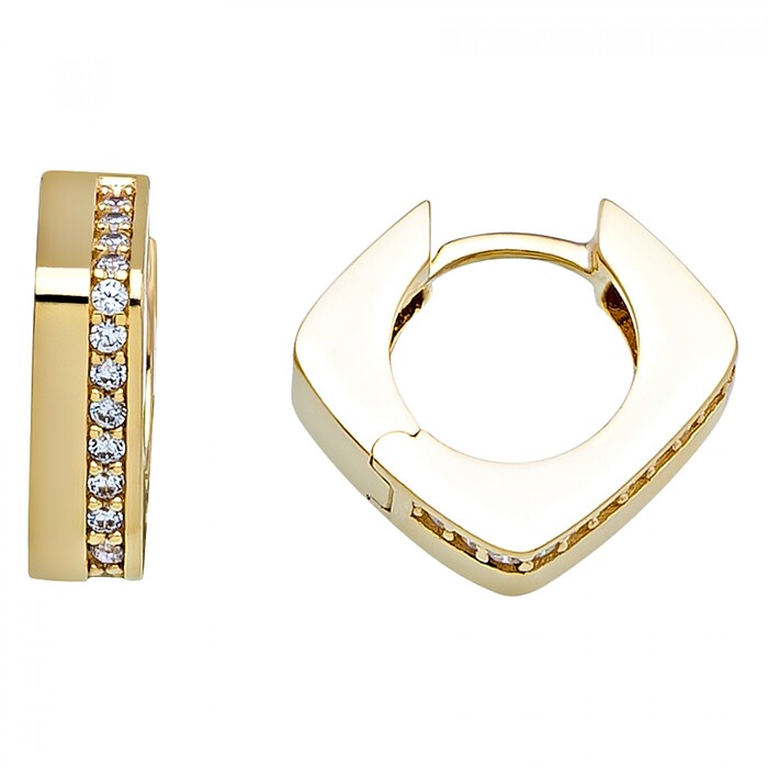 Arnigold - 13 MM DIAMETER YELLOW GOLD EARRING 14K