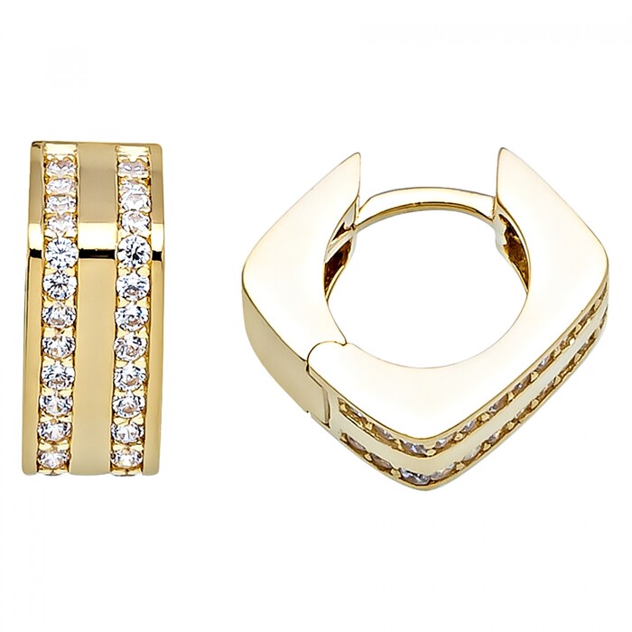 Arnigold - 13 MM DIAMETER YELLOW GOLD EARRING 14K