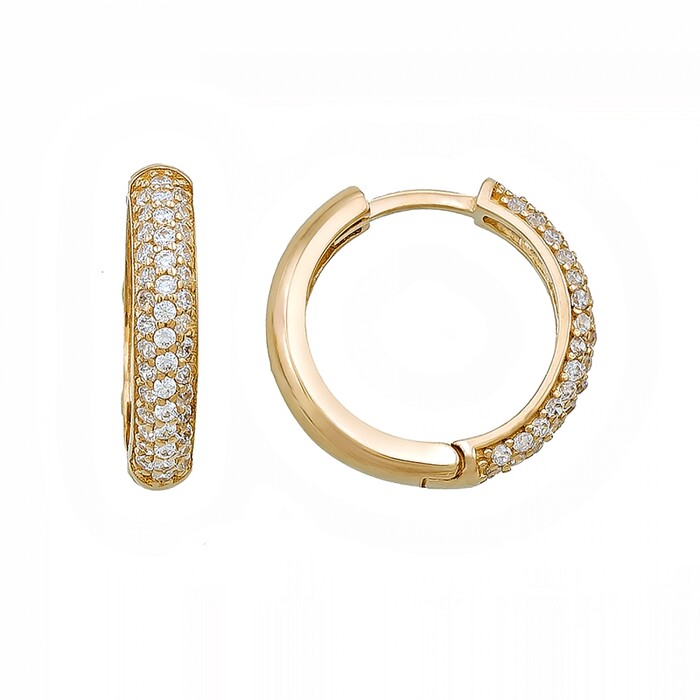 Arnigold - 15 MM DIAMETER YELLOW GOLD EARRING 14K