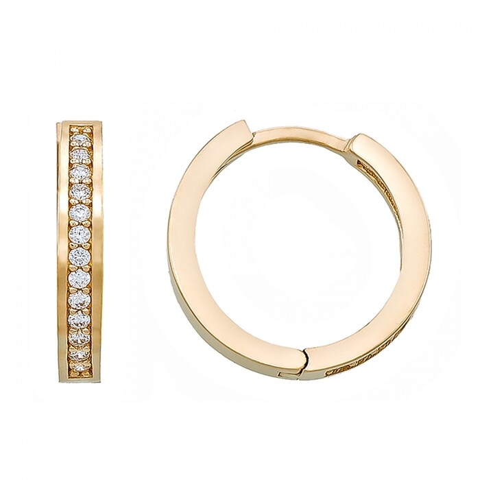 Arnigold - 15 MM DIAMETER YELLOW GOLD EARRING 14K