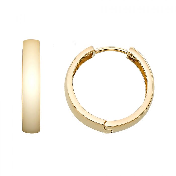 15 MM DIAMETER YELLOW GOLD EARRING 14K