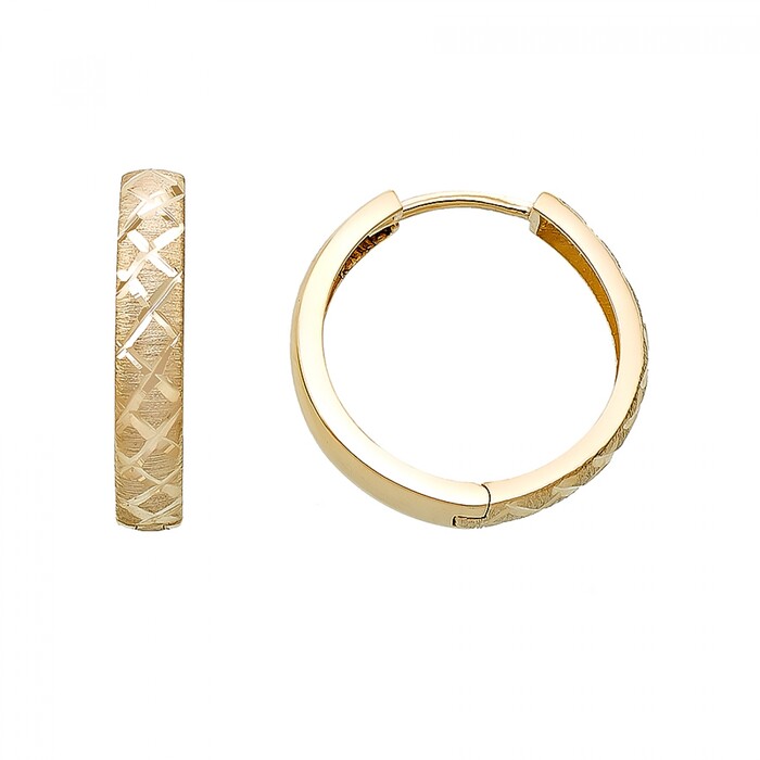 Arnigold - 15 MM DIAMETER YELLOW GOLD EARRING 14K