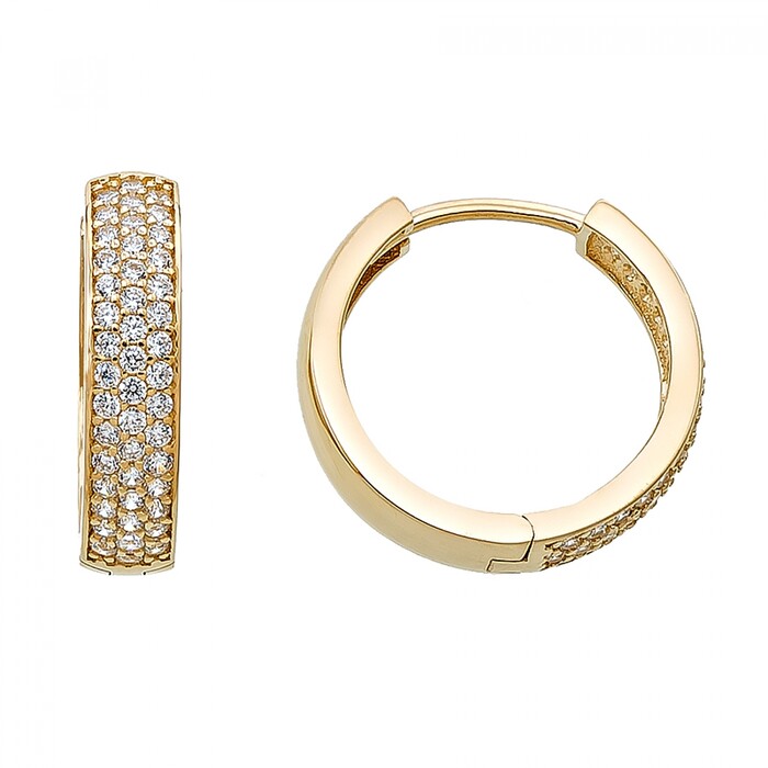 Arnigold - 15 MM DIAMETER YELLOW GOLD EARRING 14K