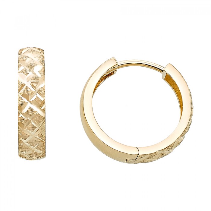 Arnigold - 15 MM DIAMETER YELLOW GOLD EARRING 14K