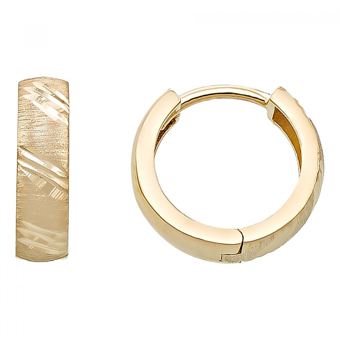 Arnigold - 15 MM DIAMETER YELLOW GOLD EARRING 14K