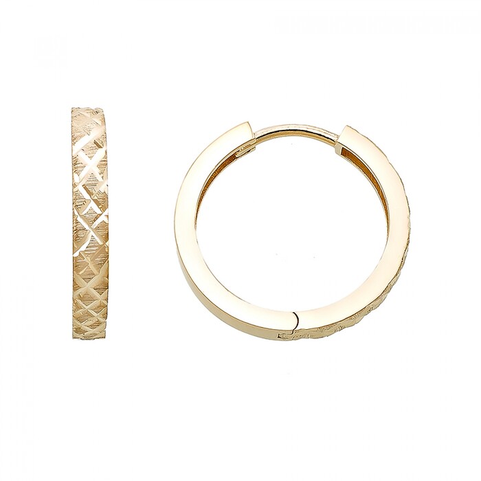 Arnigold - 17 MM DIAMETER YELLOW GOLD EARRING 14K