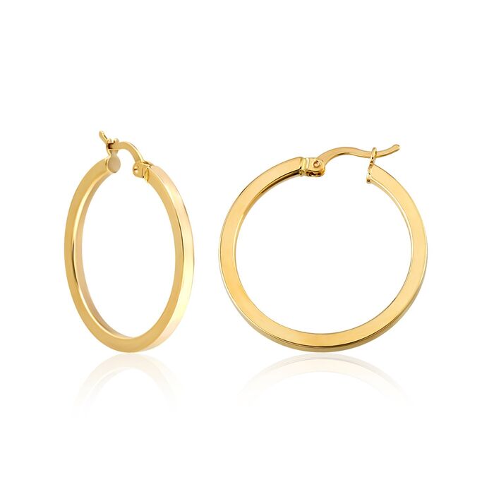 26 MM DIAMETER GOLD HOOP EARRING 14K