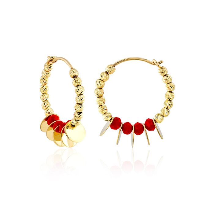 Gold Hoop Earrings 14K