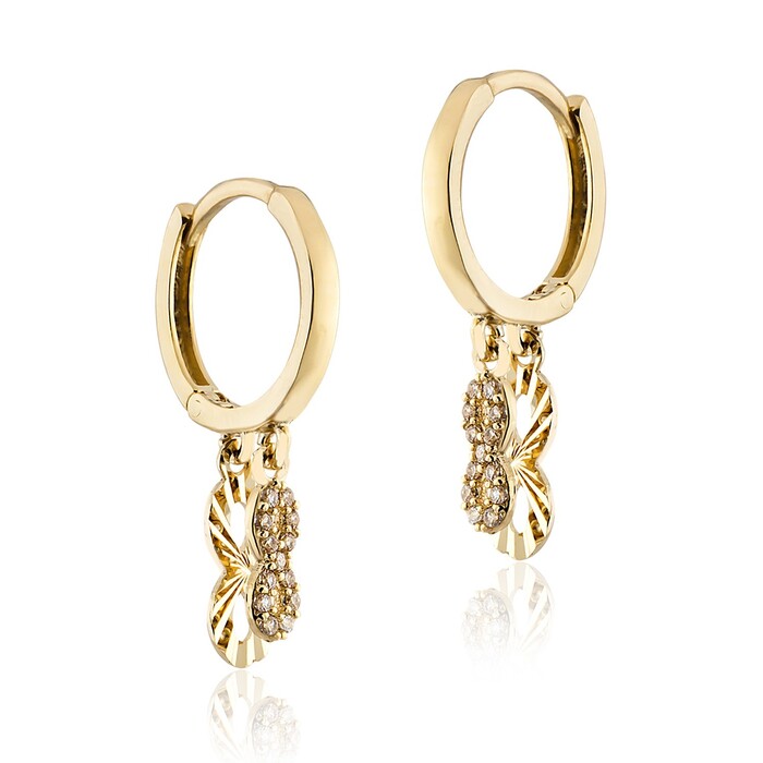 Arnigold - Mirrored Infinity Green Gold Earrings