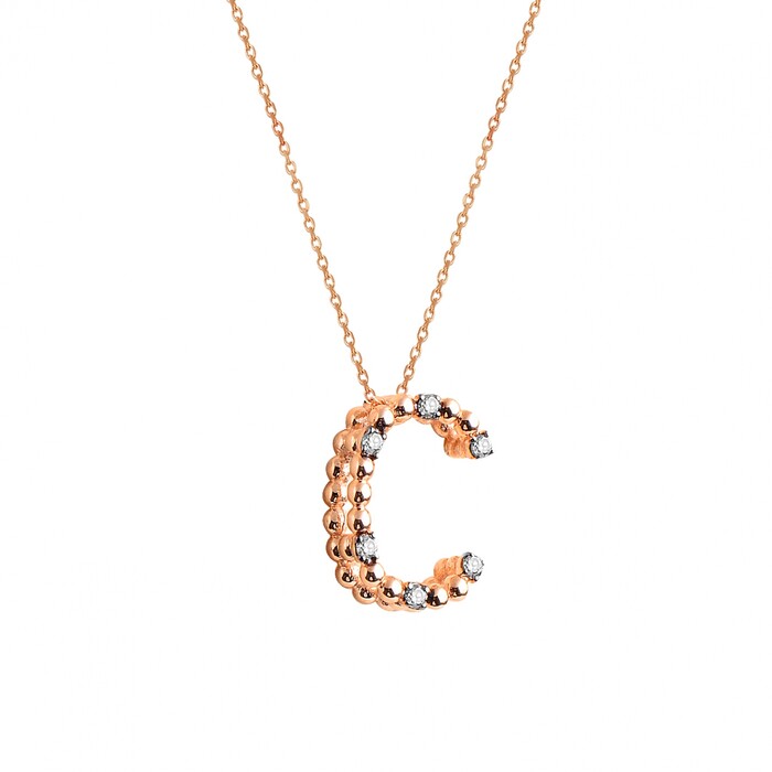Arnigold - C Diamond Letter Necklace 14k