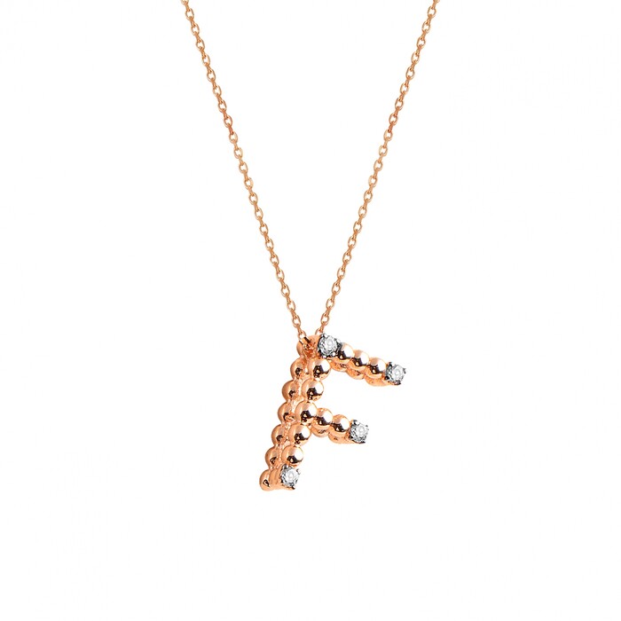 Arnigold - F Diamond Letter Necklace 14k