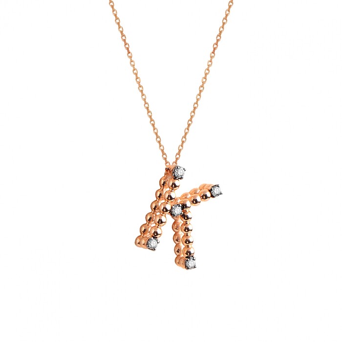 Arnigold - K Diamond Letter Necklace 14k
