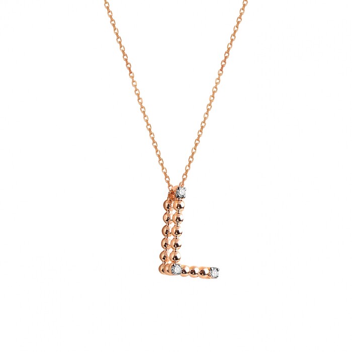 Arnigold - L Diamond Letter Necklace 14k