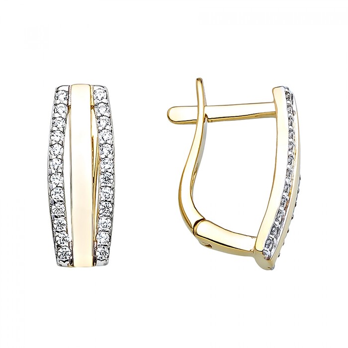 Arnigold - YELLOW WHITE GOLD EARRING 14K