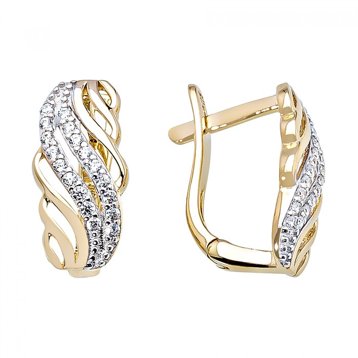 Arnigold - YELLOW WHITE GOLD EARRING 14K