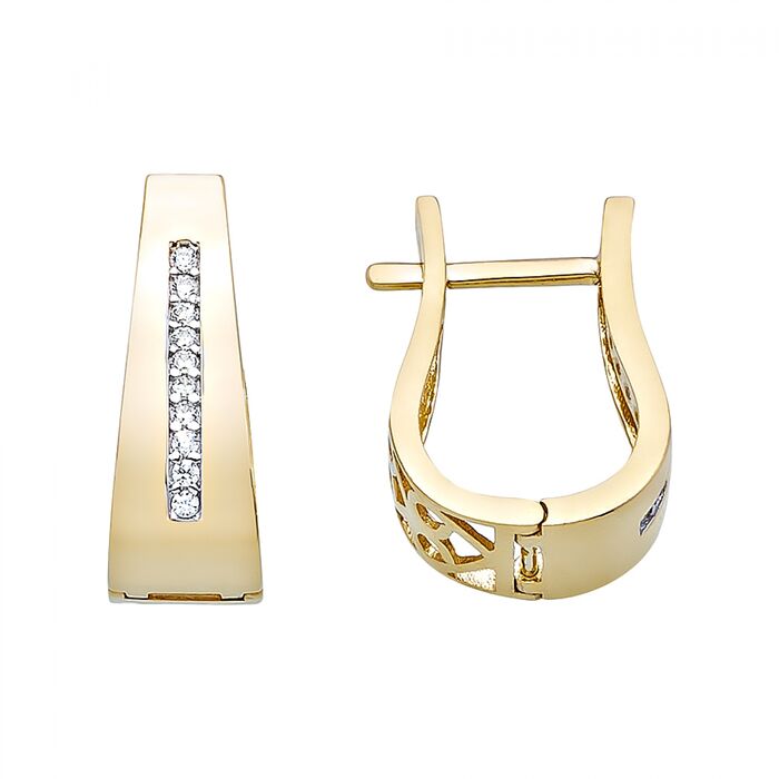 YELLOW WHITE GOLD EARRING 14K