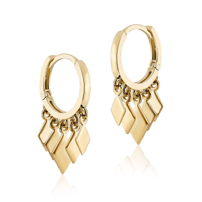 Shakira Green Gold Earrings 14K