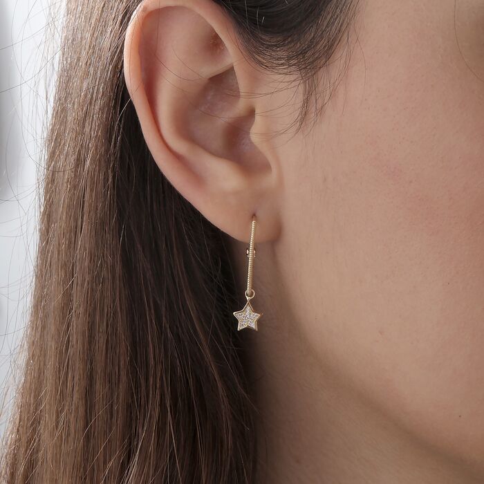 Lucky Star Gold Earring 14K