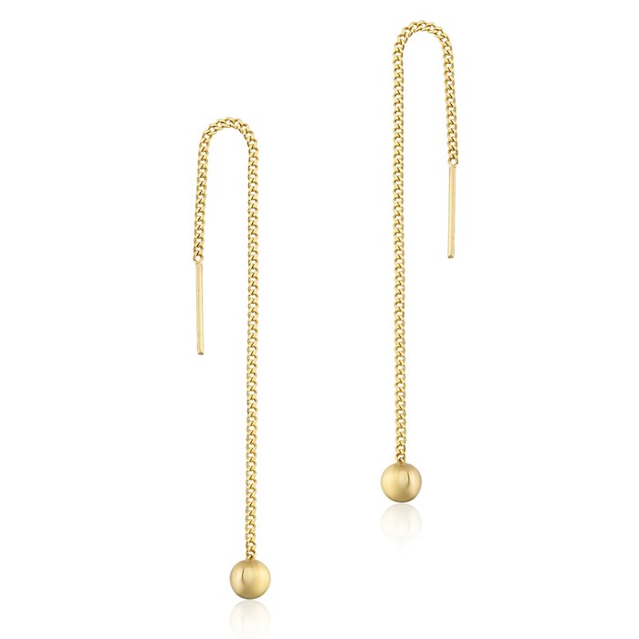 Arnigold - Chain Ball Gold Earrings 14K
