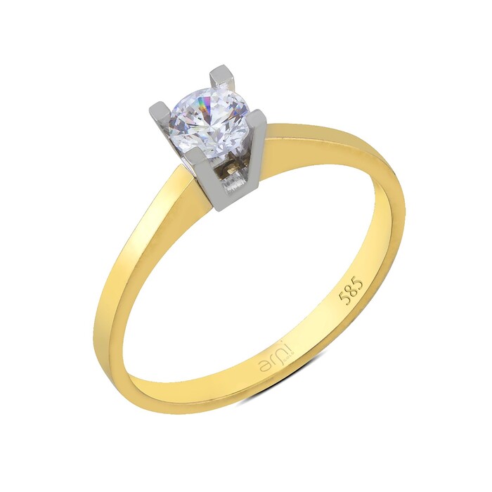 Arnigold - Solitaire Yellow/White Gold Ring