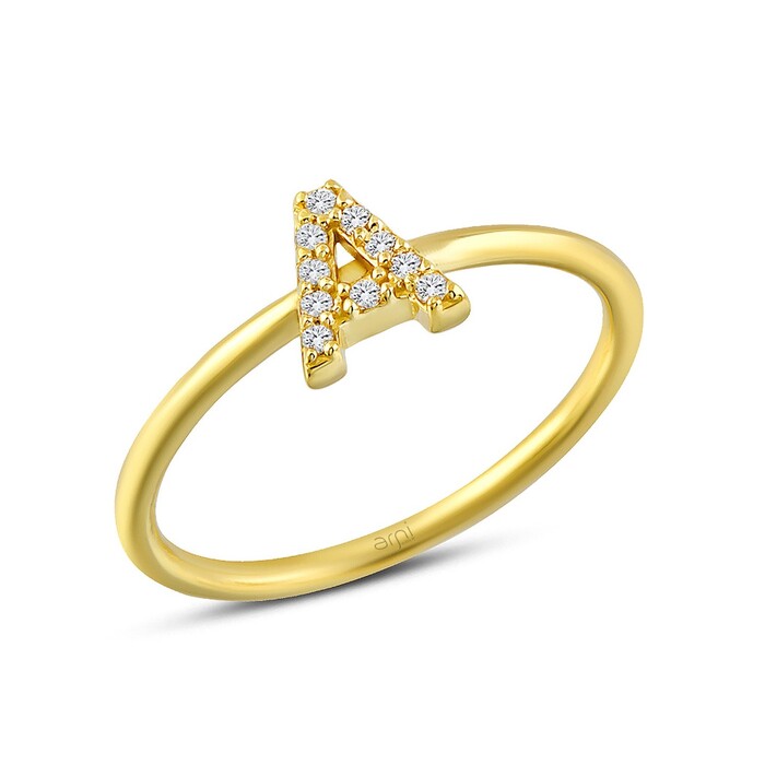 Arnigold - A Letter Yellow Gold Ring