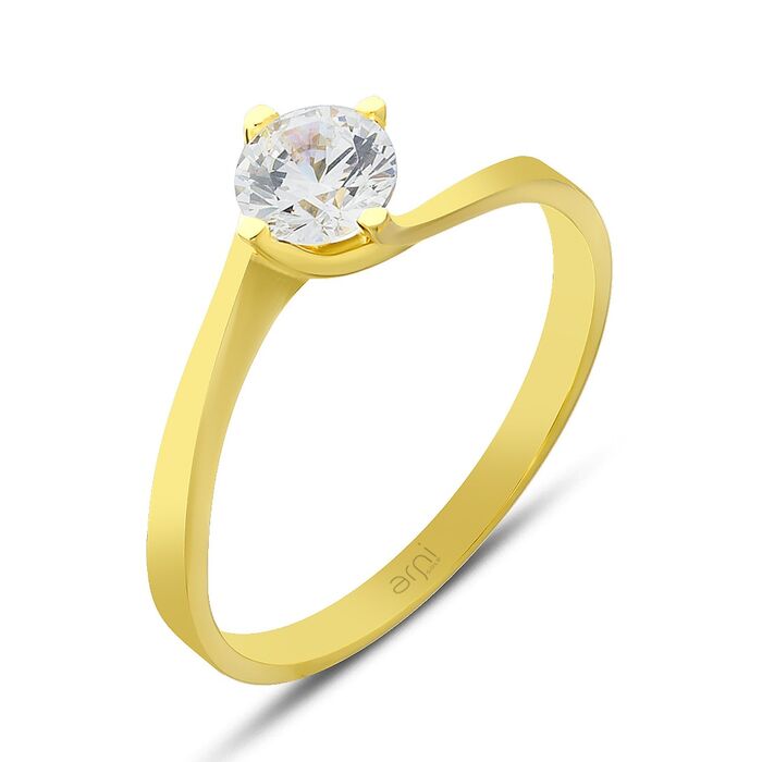 Solitaire Yellow Gold Ring