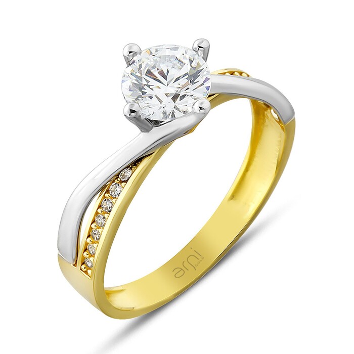 Arnigold - Solitaire Yellow / White Gold Ring