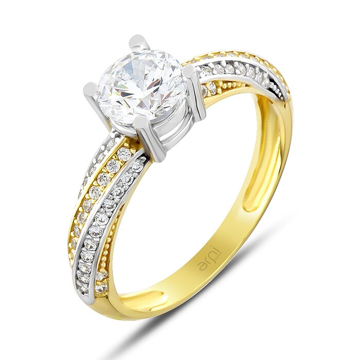 Arnigold - Solitaire Yellow / White Gold Ring