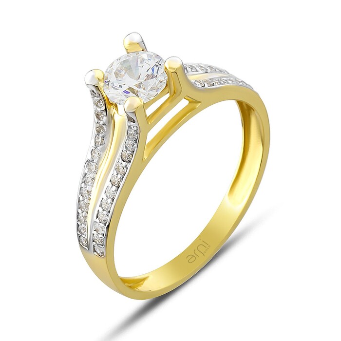 Arnigold - Solitaire Yellow / White Gold Ring